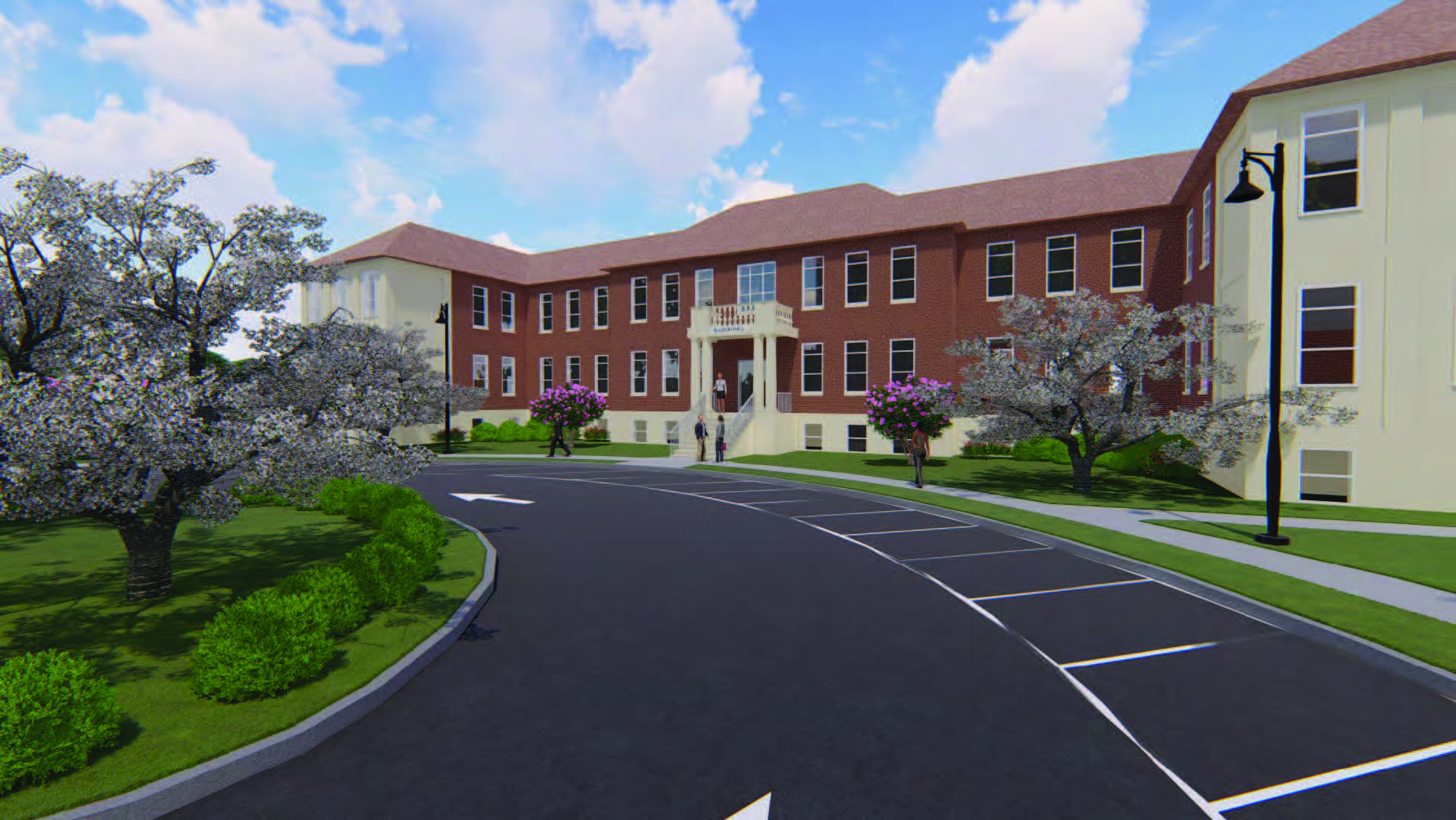 Allison Hall Rendering from Circle Drop Off
